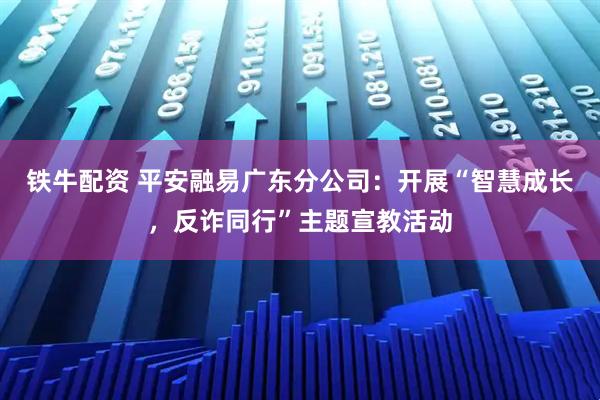 铁牛配资 平安融易广东分公司：开展“智慧成长，反诈同行”主题宣教活动