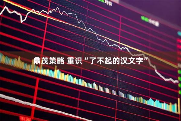 鼎茂策略 重识“了不起的汉文字”