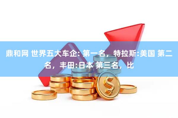鼎和网 世界五大车企: 第一名，特拉斯:美国 第二名，丰田:日本 第三名，比